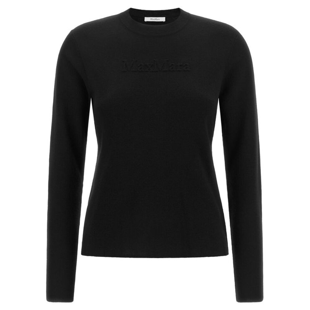Max Mara Black Virgin Wool Women's Cardigan